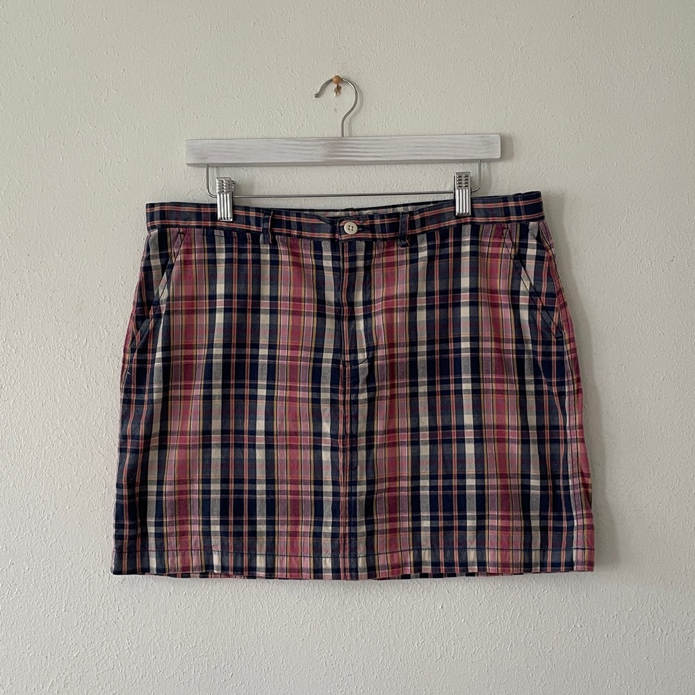 Ralph Lauren Sport Mini Skirt Plaid Faded 
Madras Cotton - Picture 5 of 16